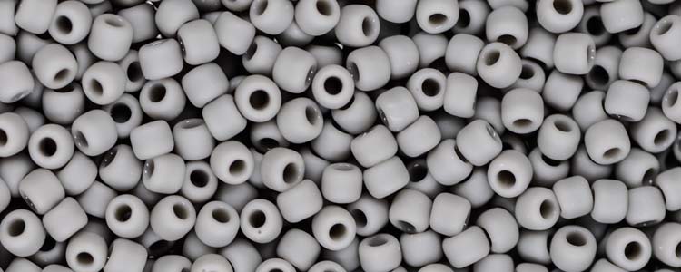 TOHO Size 11/o Round Seed Bead-Grey Matte Opaque. 11T53DF-250 (image for) TOHO Size 11/o Round Seed Bead-Grey Matte Opaque. 11T53DF-250